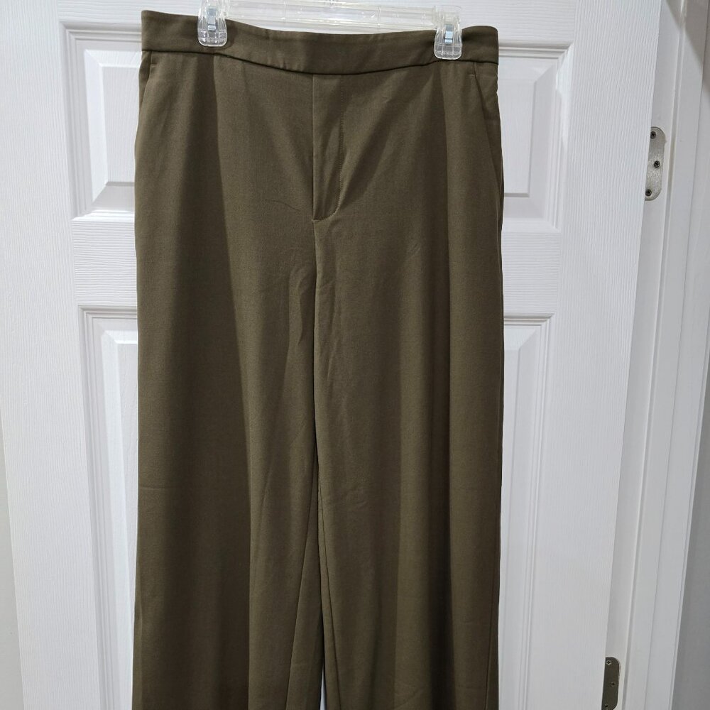 Hayden Wide-Leg Pant, Size 12, Hunter Green